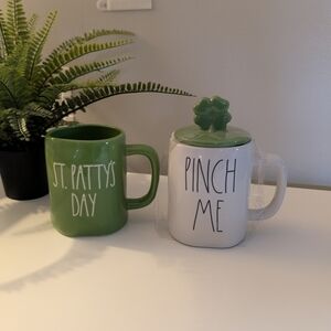 Rae Dunn St. Patty's Day Mug Set - Green and White